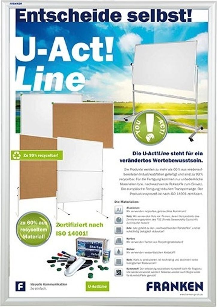 Bilderwechselrahmen, DIN A1, Brandschutzklasse B1
