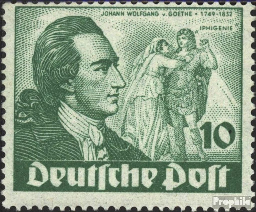 Briefmarken Berlin (West) 1949 Mi 61 postfrisch Goethe