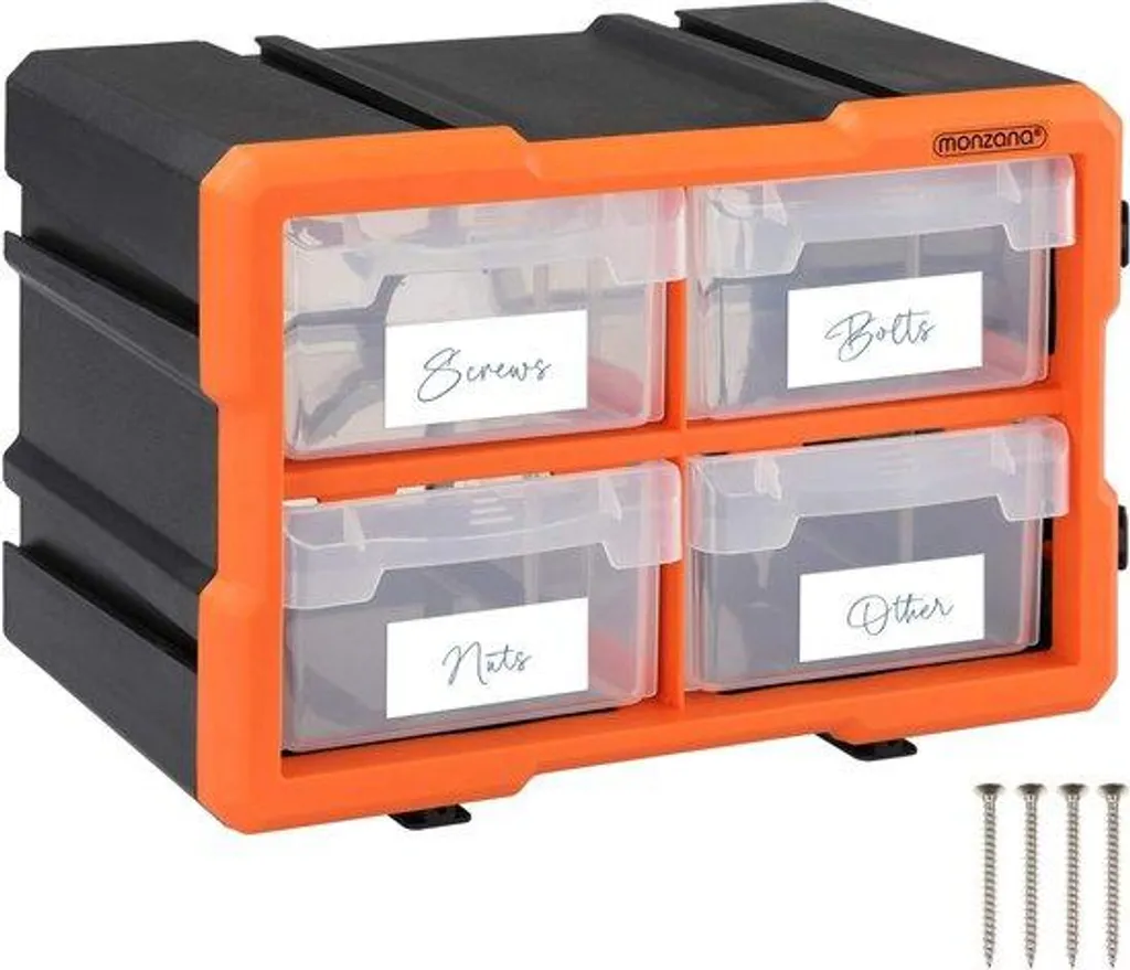 Boîte à outils compartimentée télescopique avec 8 zones de tri pro