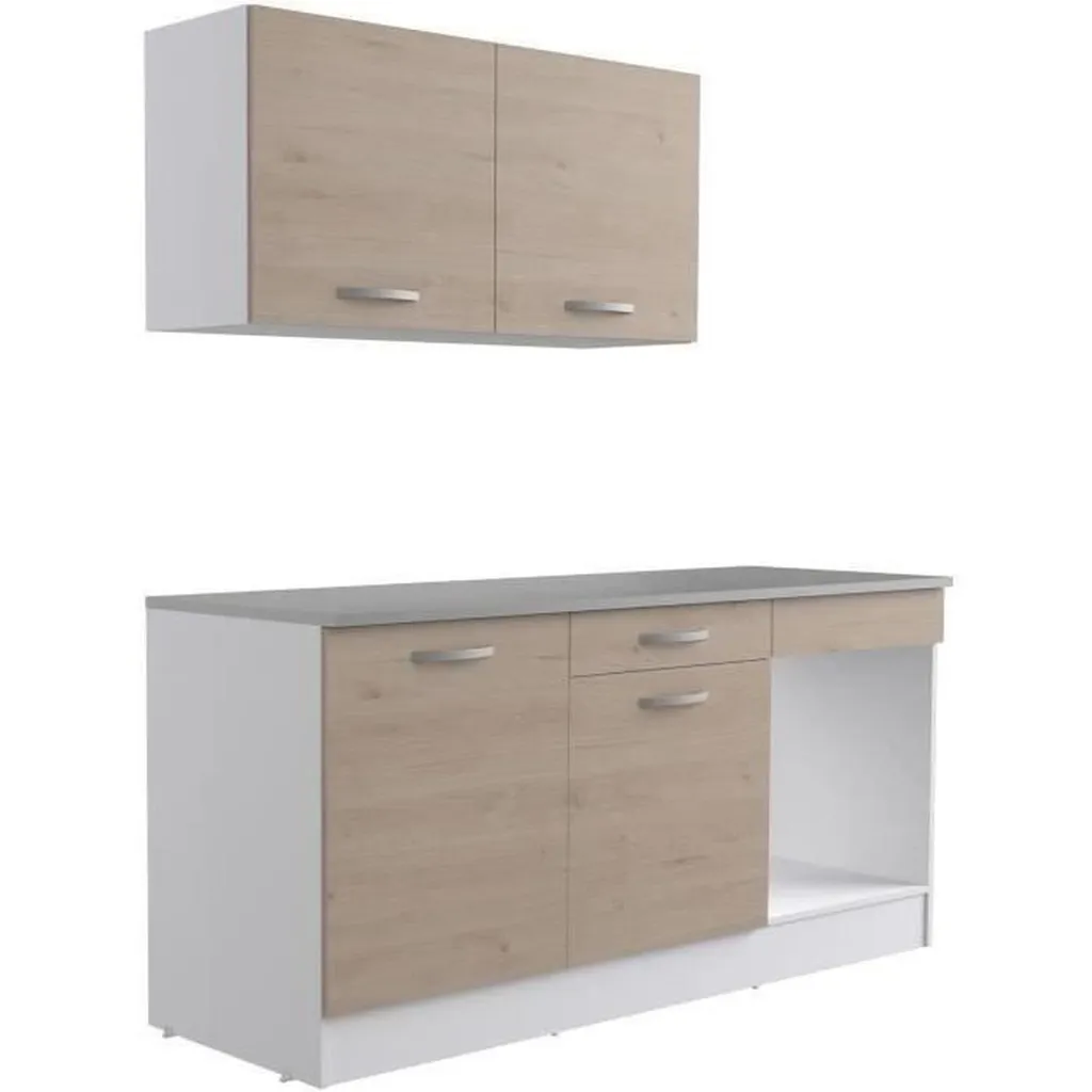 Cuisine complète 180 cm chêne pour studio - Aménagement petit espace - 3