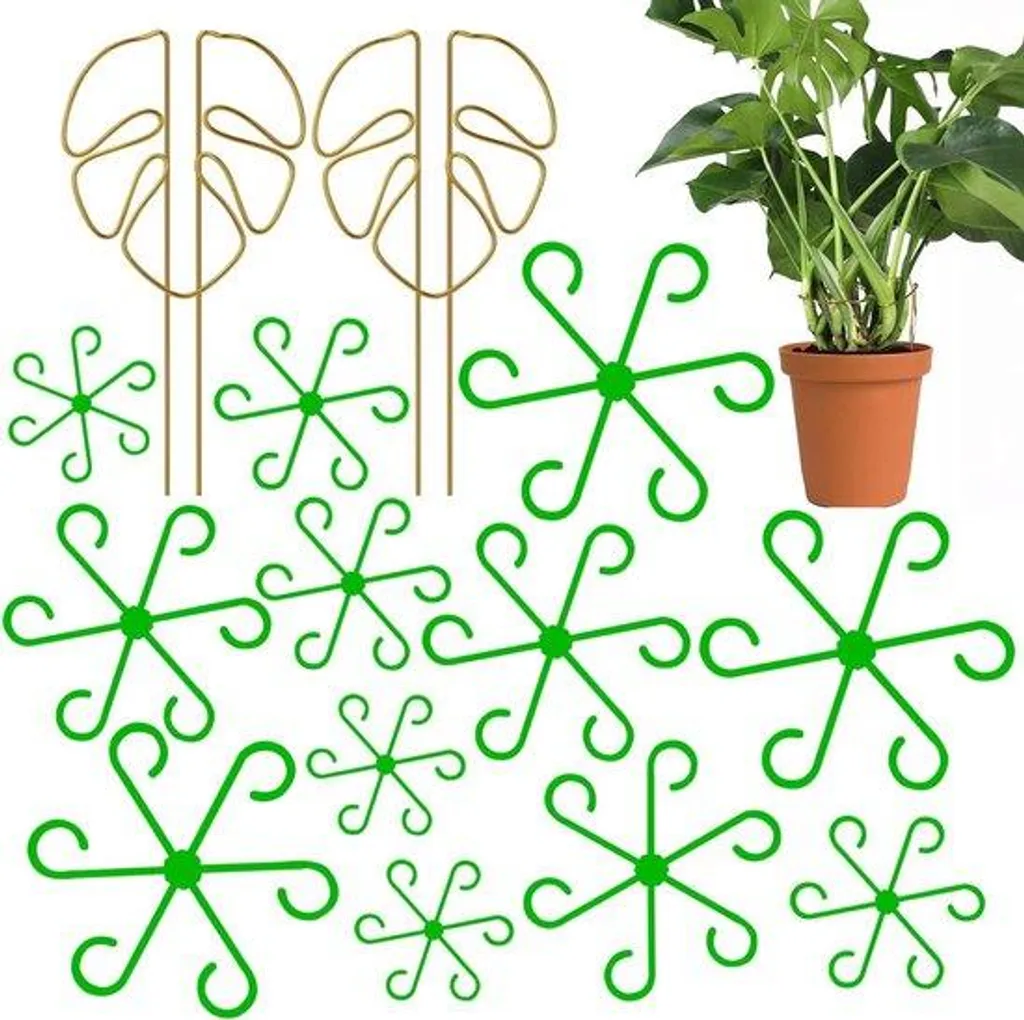 Support plantes grimpantes 14 pcs vert - Stop aux tiges cassées