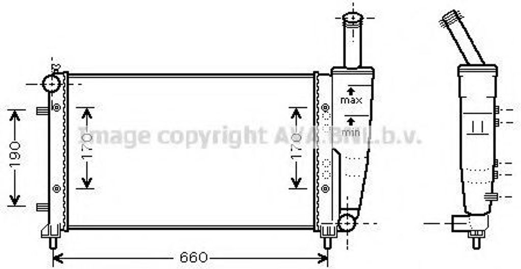 PRASCO FTA2290 Kühler Wasserkühler Motorkühler für FIAT PUNTO (188) Idea (350)