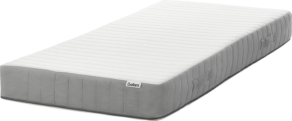 BELIANI Taschenfederkernmatratze Mittelfest 90 x 200 cm Memory Foam Abnehmbarer Bezug 7 Zonen Matratze für Bett Schlafzimmer Modern