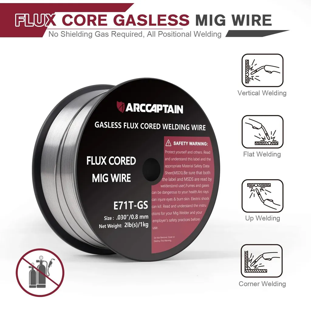 Fil fourré soudure extérieure MIG 0.8 mm pour réparation d'acier