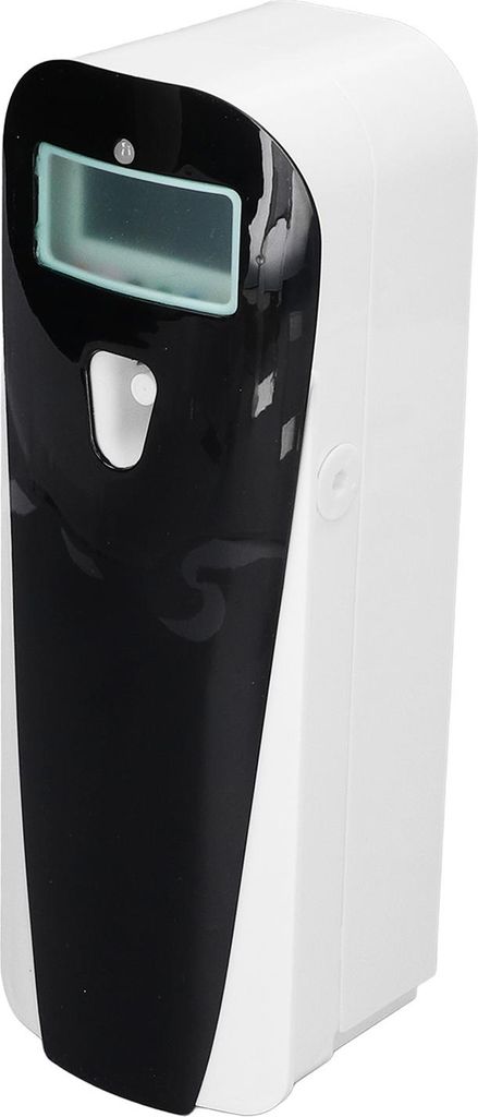 Wandmontierter automatischer Duftspender Aerosolspender auf Wasserbasis Duftverstärker Toilette Deodorizer Schwarz