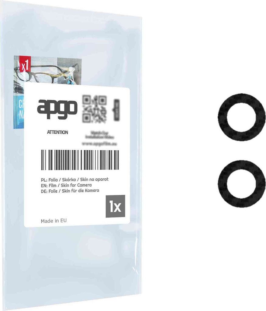 apgo Objektivschutz-Folie, Kameraschutz kompatibel mit Vivo Y28 4G, Carbon-Imitation, Rückseite Schutzfolie für Kamera-Insel, Hinten Folie, kratz...