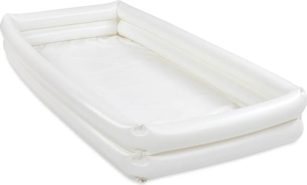 Baignoire de lit gonflable pour toilette de personne alitée blanche