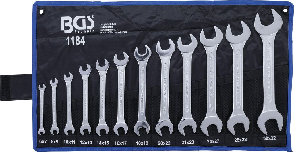 038 セット確認用 Zestaw podwójnych kluczy płasko-oczkowych SW 6 x 7 - 30 x