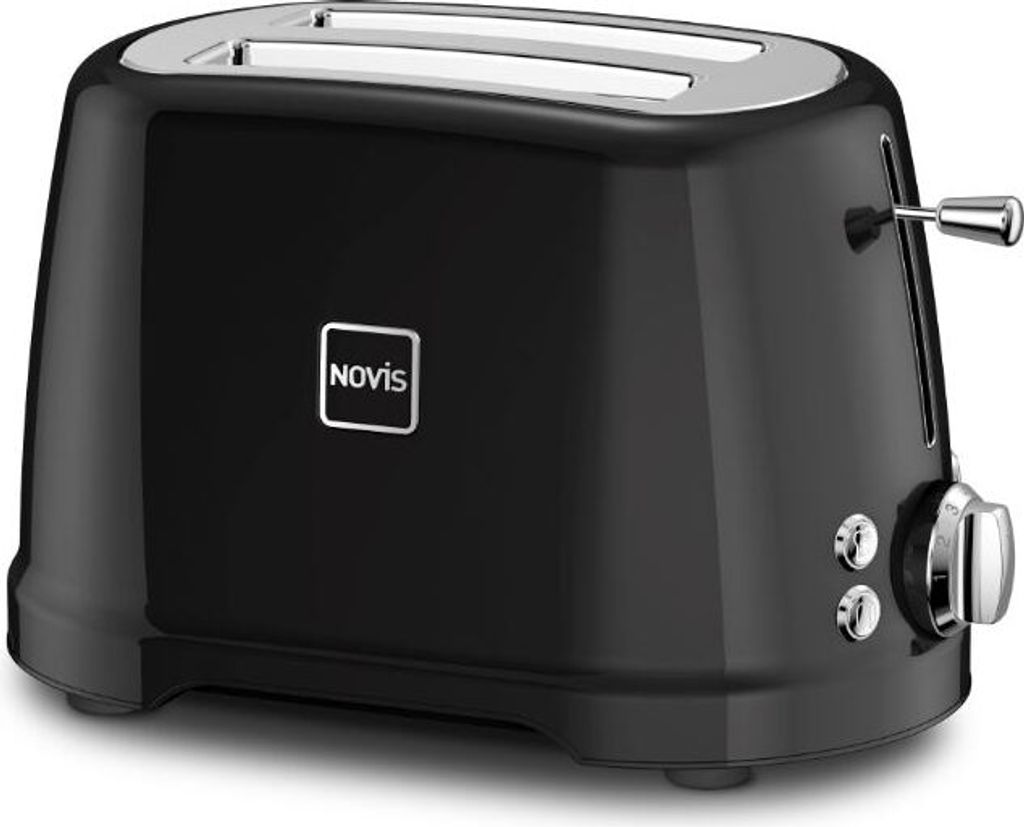 Novis Toaster Schwarz "T2", 2 kurze Schlitze, 900 W, Produktbild 