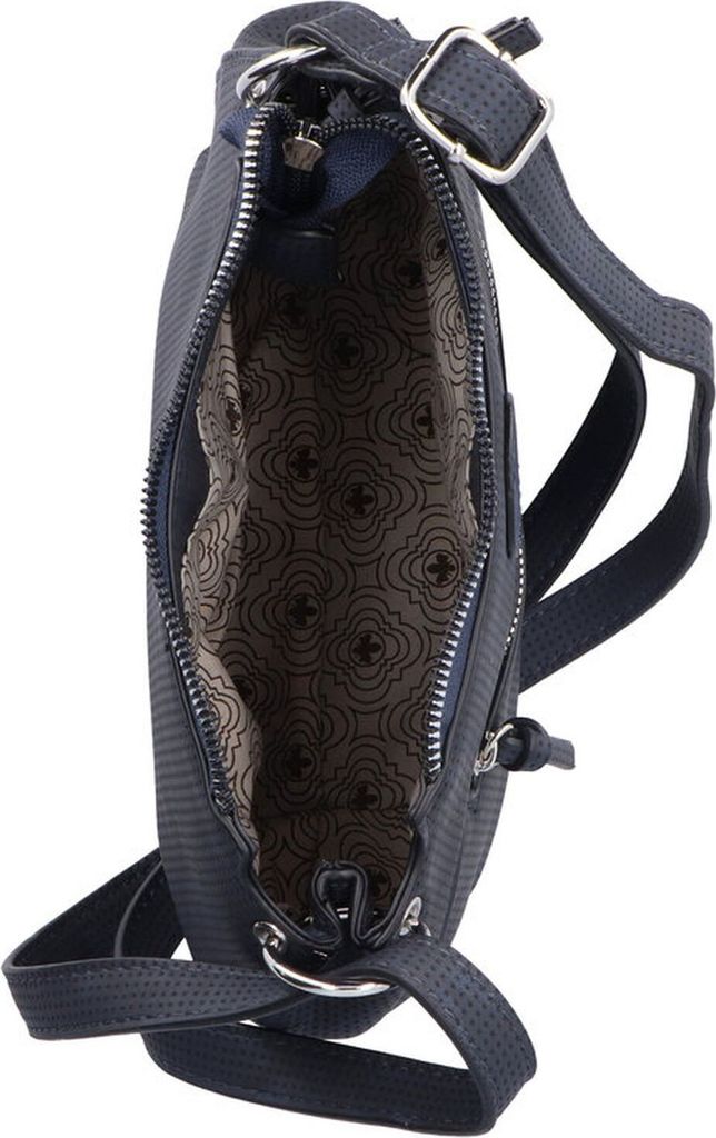 Rieker Damen Umhängetasche Reißverschluss Crossbody H1501, Farbe:Blau