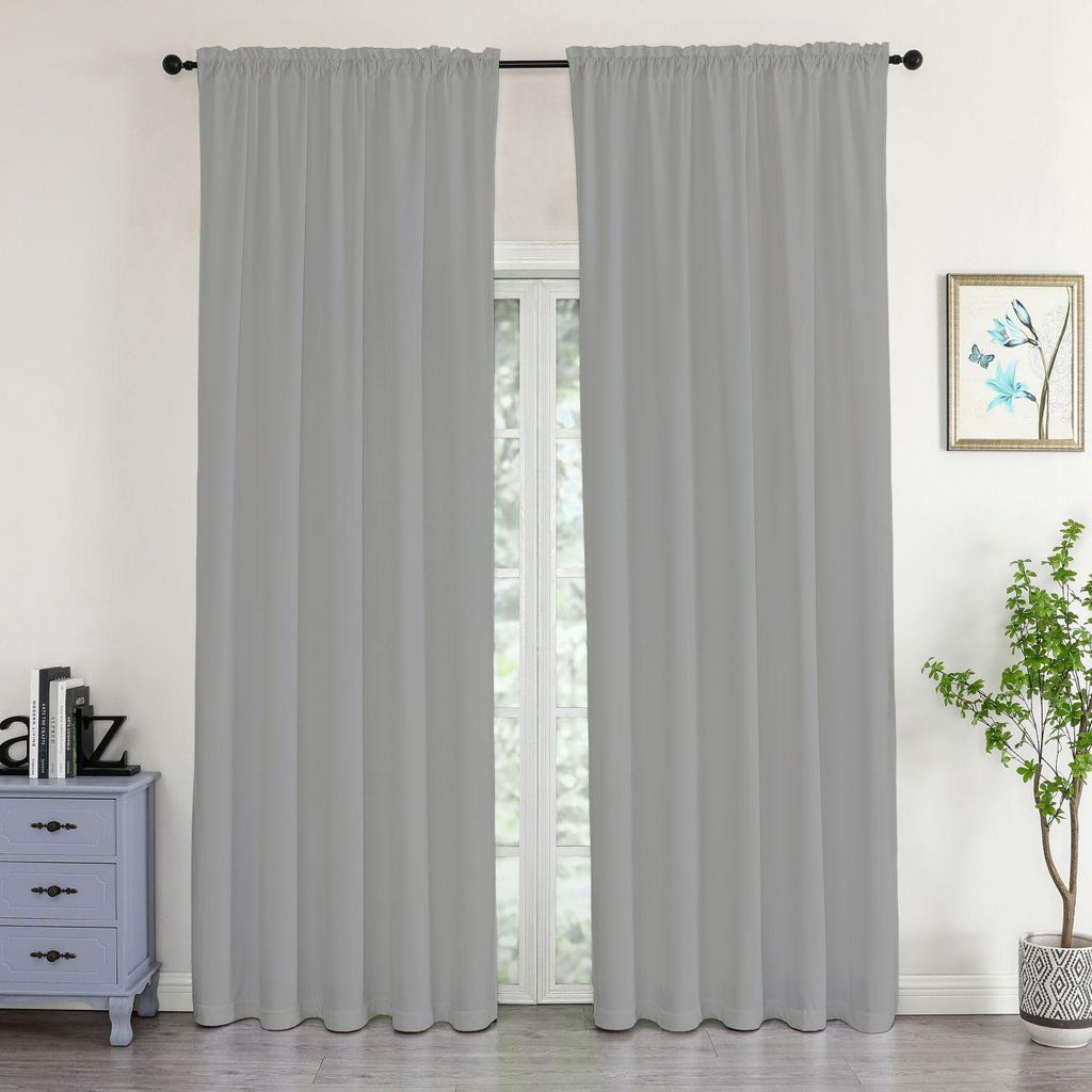 Samtvorhang 140 x 245 cm mit Kräuselband wasserabweisend Produktbild 