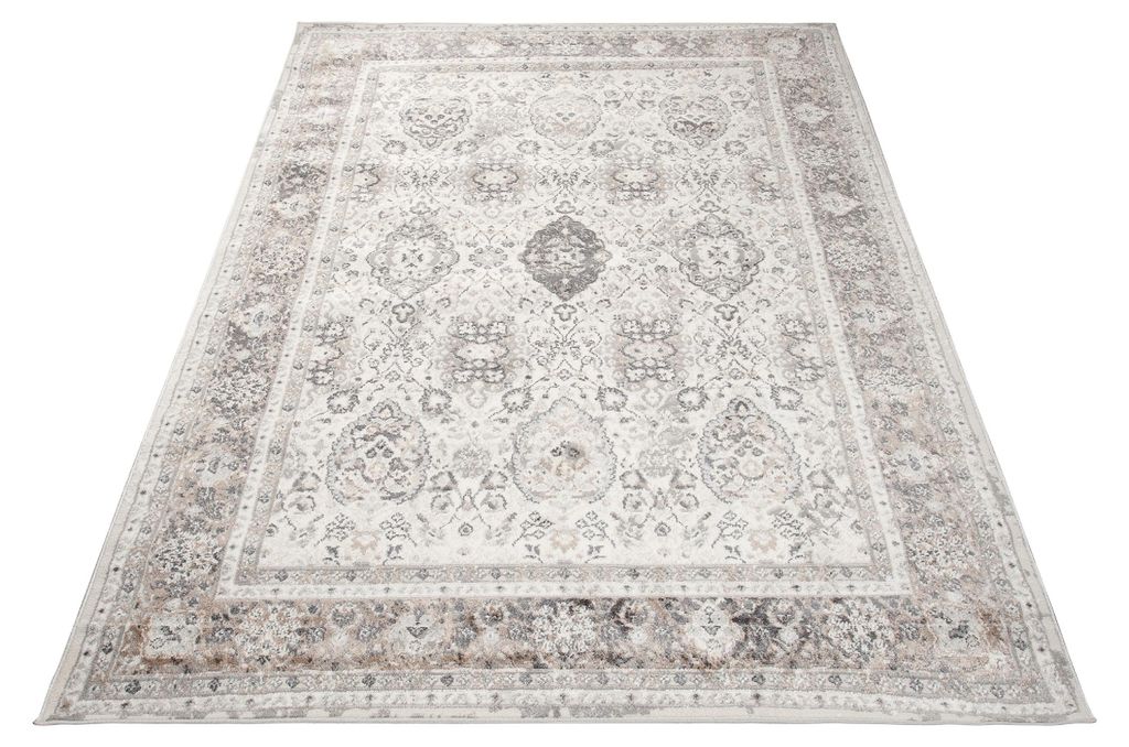 Tapiso Teppich VALLEY Modern Kurzflor Grau Beige Wohnzimmer Produktbild 