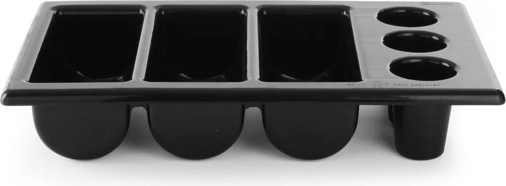 Contenitore Posate HENDI GN 1/1 Nero | Indispensabile per Catering