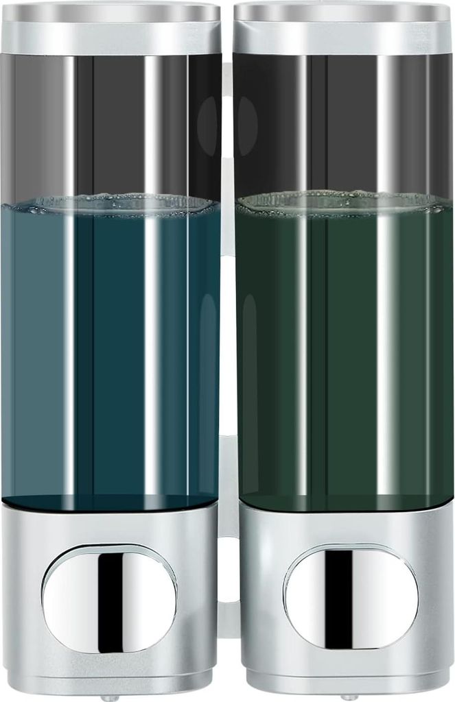 Shampoo- und Conditioner-Spender, Bohrfreier Shampoo-Spender für die Dusche, Wandmontage Shampoo- und Conditioner-Spender, Duschgel-Spender für d...