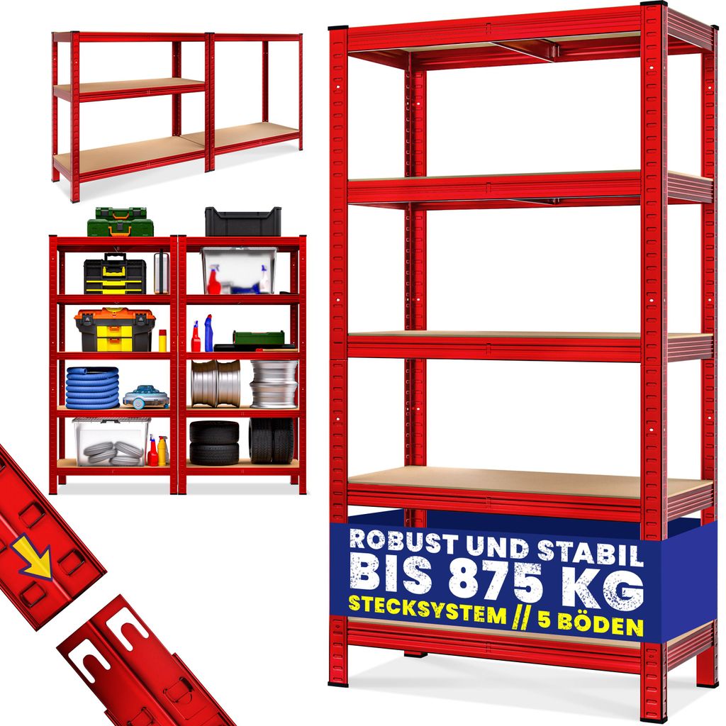 MONZANA® Scaffale ad Alta Portata 180x90x40cm Carico Max. Immagine del prodotto 