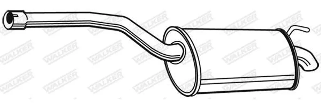 Pot d'échappement arrière Walker 23368 compatible Ford Galaxy et S-Max