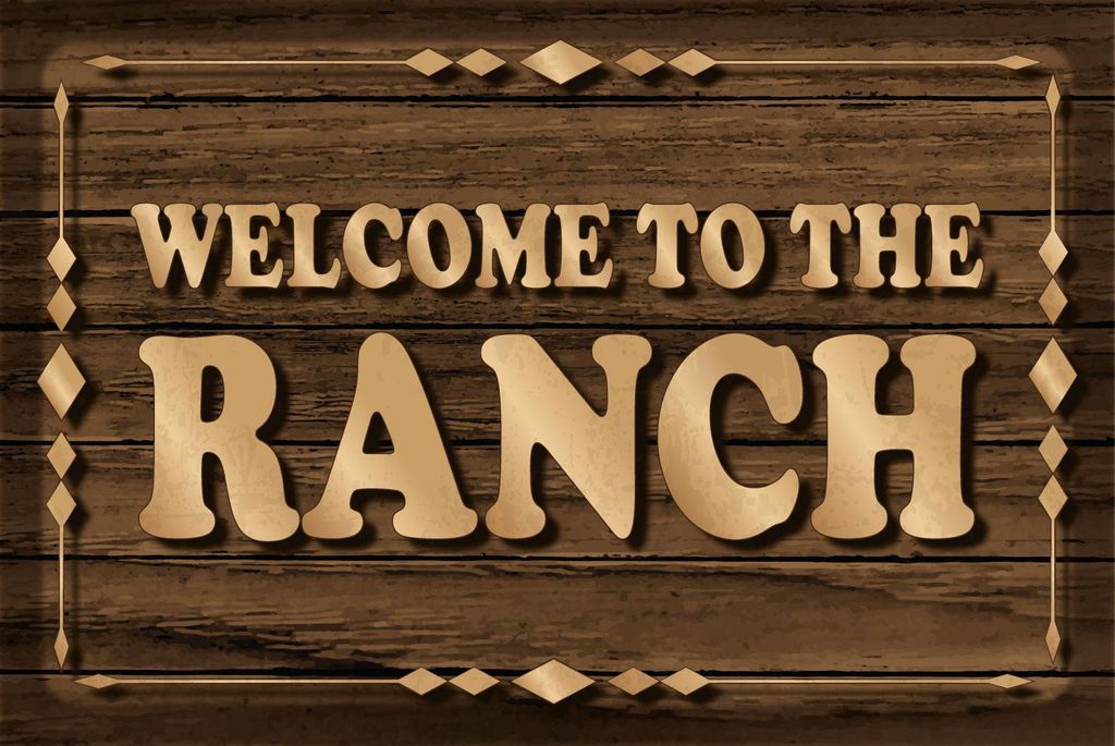 vianmo Holzschild 12x18 cm Welcome to ranch