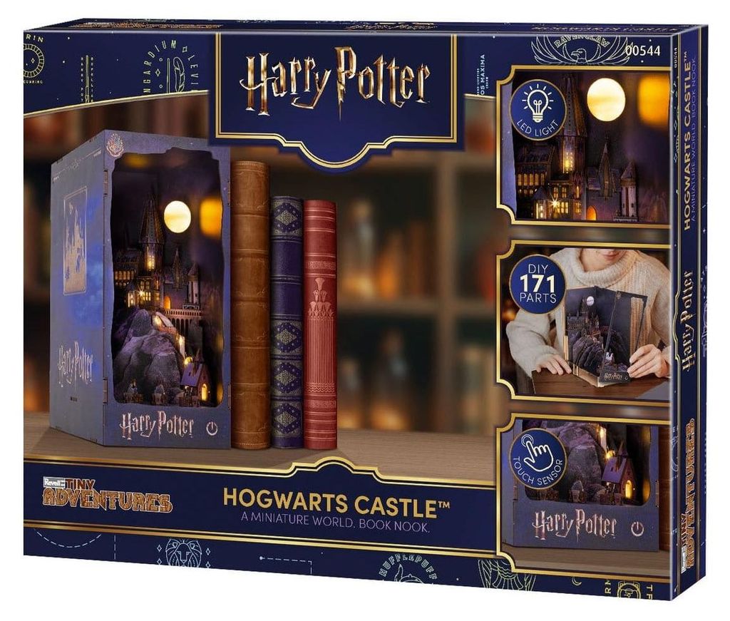 Hogwarts Castle Book Nook - Miniatúrne dioráma s LED Obrázok produktu 