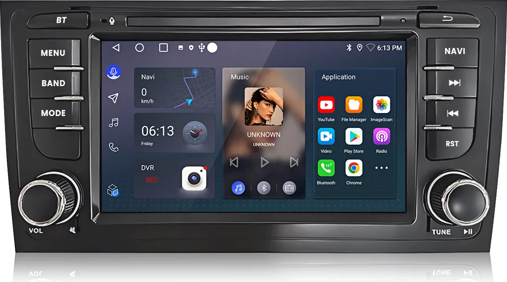 Navigatore Audi A6 S6 RS6 C5 Android 15 Autoradio Bluetooth SWC RDS