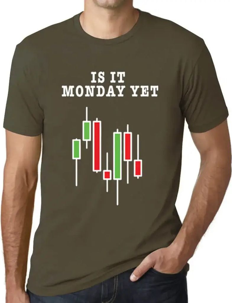 Herren Grafik T-Shirt Ist es schon Montag? Börsenhändler – Is It Monday Yet Stock Market Traders – Öko-Verantwortlich Vintage Jahrgang Kurza...