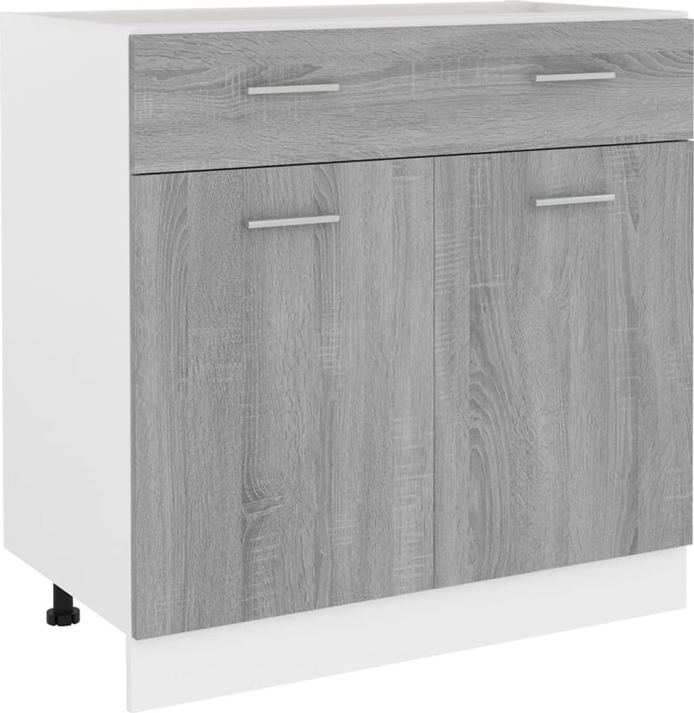 vidaXL Szafka dolna z szufladą Szara Sonoma 80x46x81,5 cm Zdjęcie produktu 