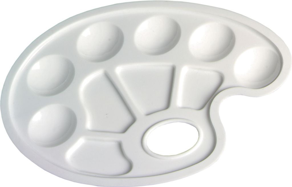 Herlitz Farbmisch Palette aus Kunststoff oval weiß Produktbild 