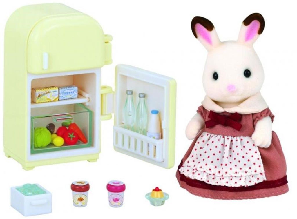Sylvanian Families Schokoladenhasen Mutter mit Kühlschrank