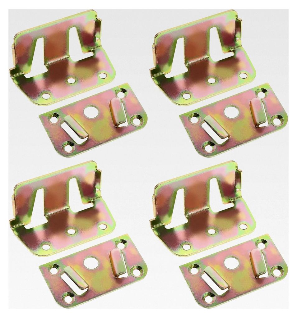 4 Stück Verbindungsecken für Bettverbinder, rostfreie Bettgestellhalterungen, Wohnaccessoires zur Unterstützung von Bettbalken