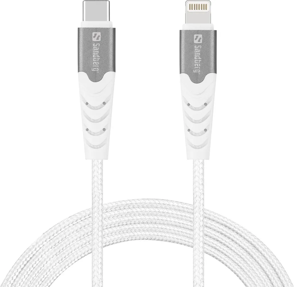 Câble iPhone USB-C vers Lightning MFI 2M Sandberg pour bureau et lit
