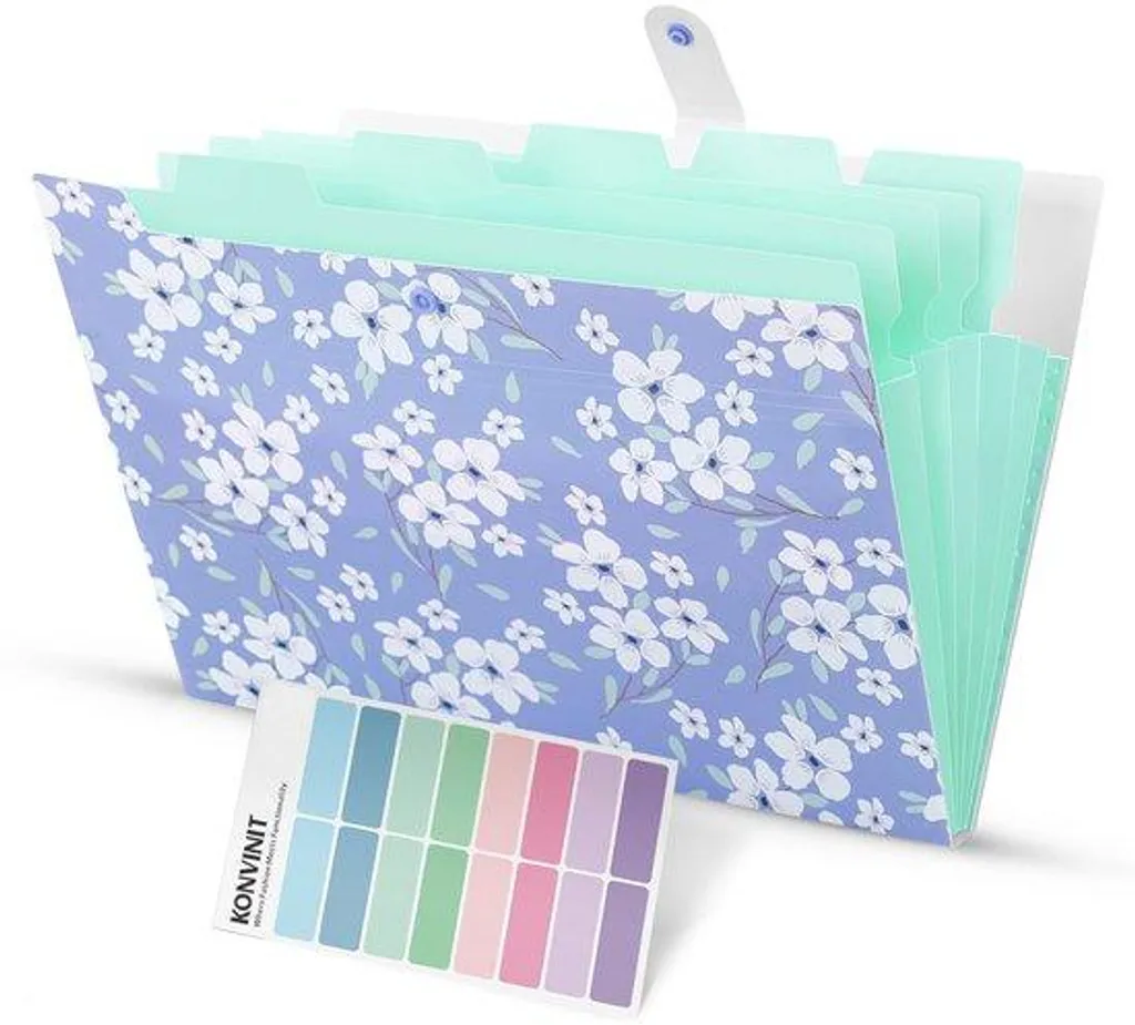 Organiseur A4 5 compartiments violet idéal pour cours et télétravail
