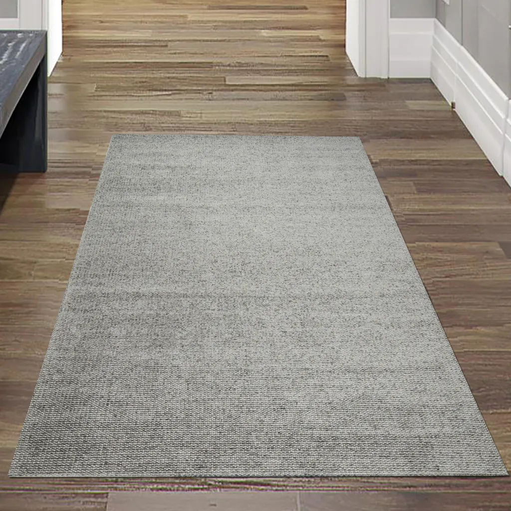 Tapis naturel chambre et salon gris beige tissé plat - Taille 80x150 cm