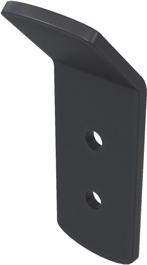 QLS Handtuchhaken aus Stahl Schwarz Wandhaken zum Bohren Produktbild 