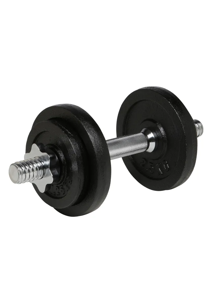 ENDURANCE Haltère Court 10 kg avec Poids Interchangeables 1001 Black