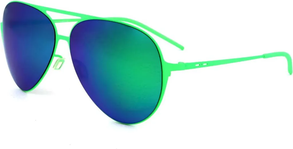 Italia Independent 0200 Occhiali da Sole Metallo Verde Uomo 59mm