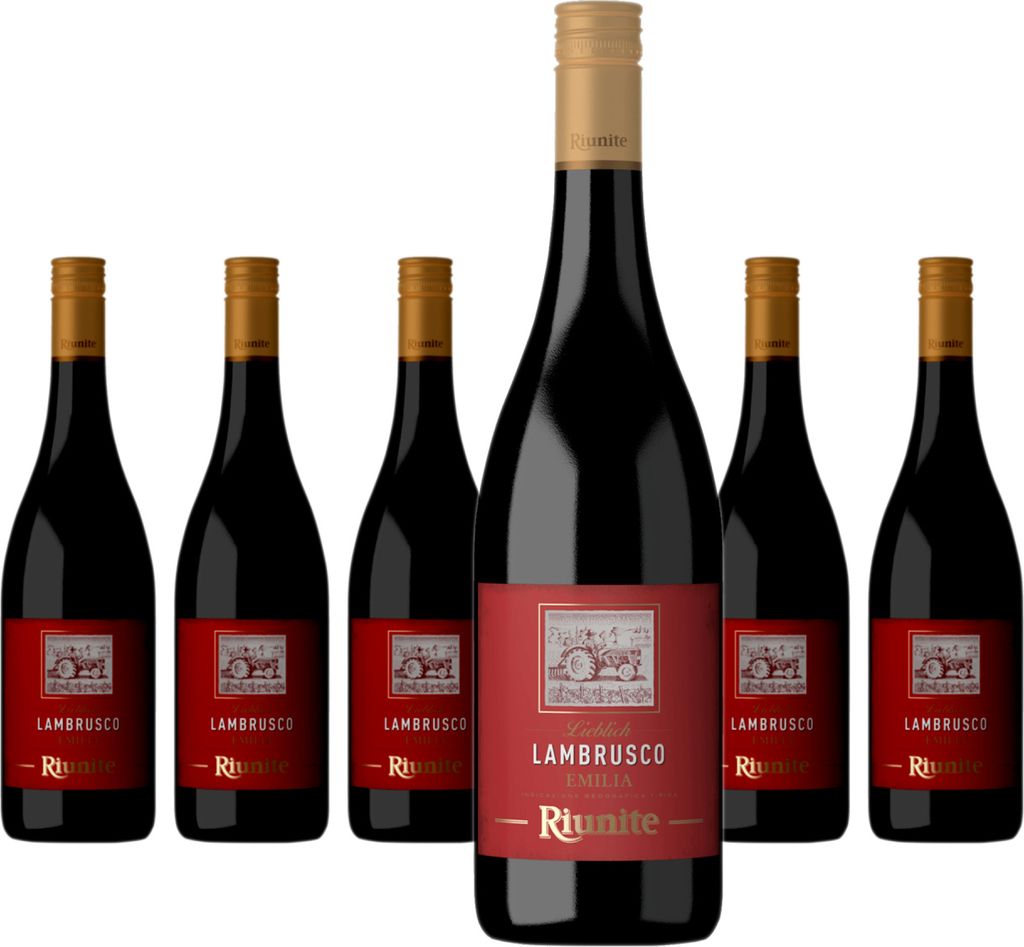 6 x Cantine Riunite Lambrusco Dolcezza Rosso Emilia IGT Produktbild 