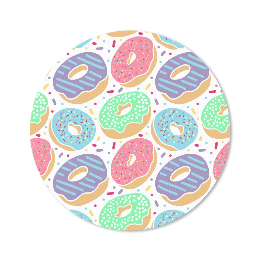 MuchoWow Mauspad Mousepad Donut - Muster - Pastell 20x20 cm - Mousepads - Maus Mat - Pad - Mausunterlage - Schreibtischmatte