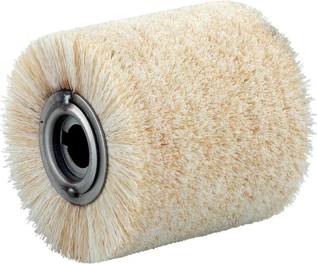 Brosse circulaire fibre 100x100 mm pour machine à satiner et polissage
