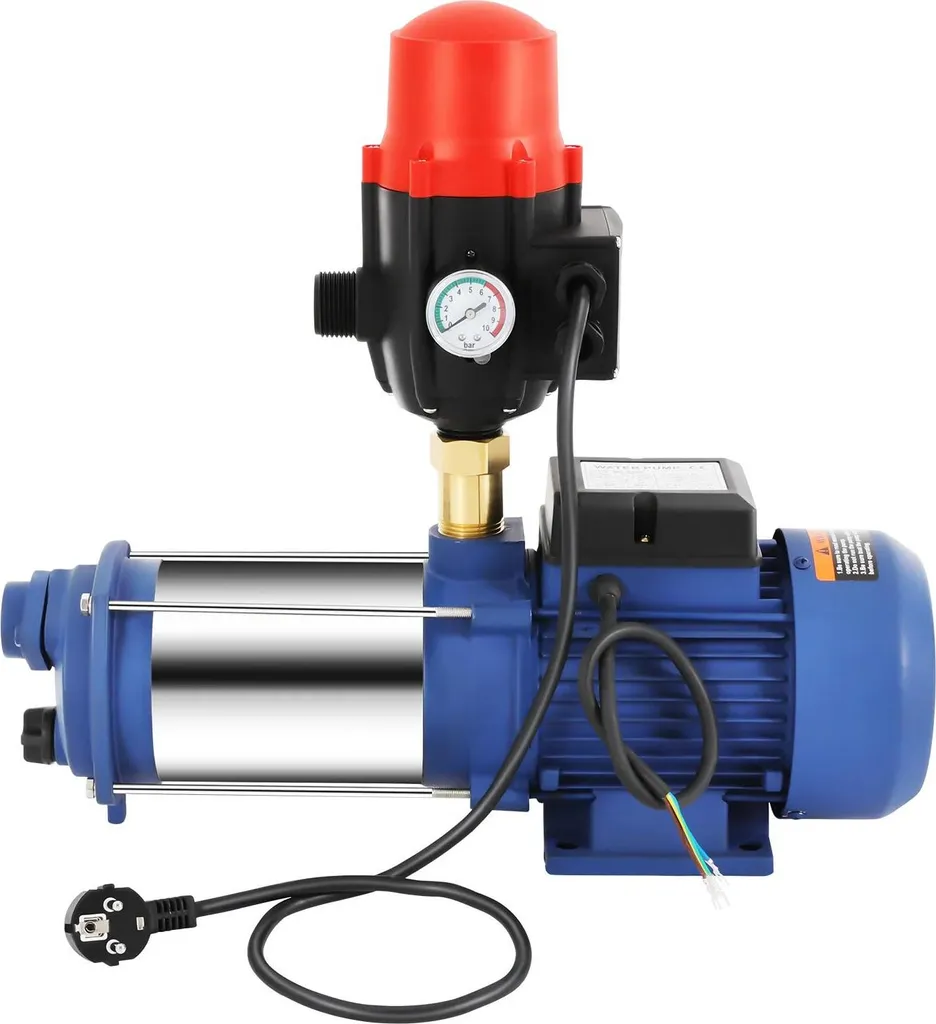 Pompe à eau surpresseur multicellulaire 2500W 100m de refoulement - Bleu