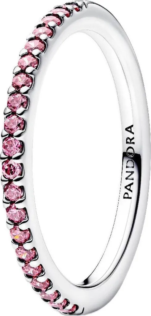 Pandora 192999C02-58 Anello Sparkle & Hearts Rosa 14k Misura 18
