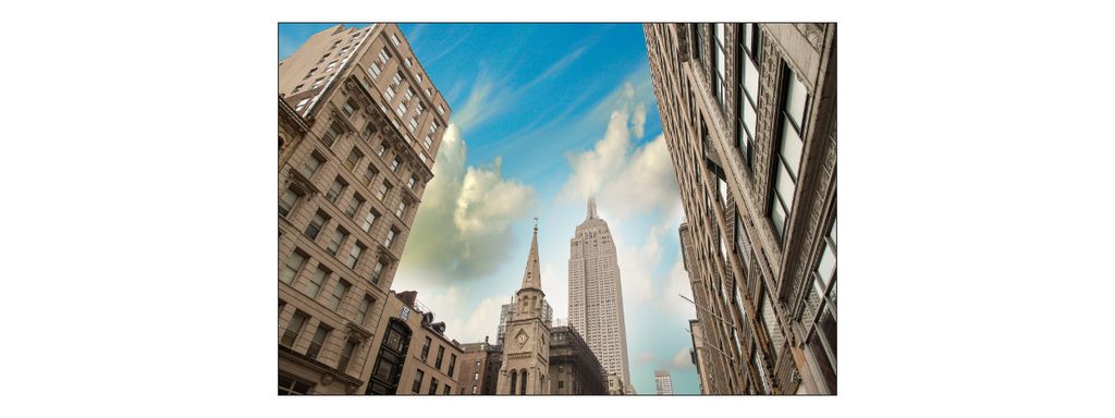 Muralo Fototapete Stadt NY 360 (B) x 240 (H) cm Vlies Tapete Wandtapete New York Architektur Himmel Wohnzimmer Schlafzimmer moderne Wandbild Archit...