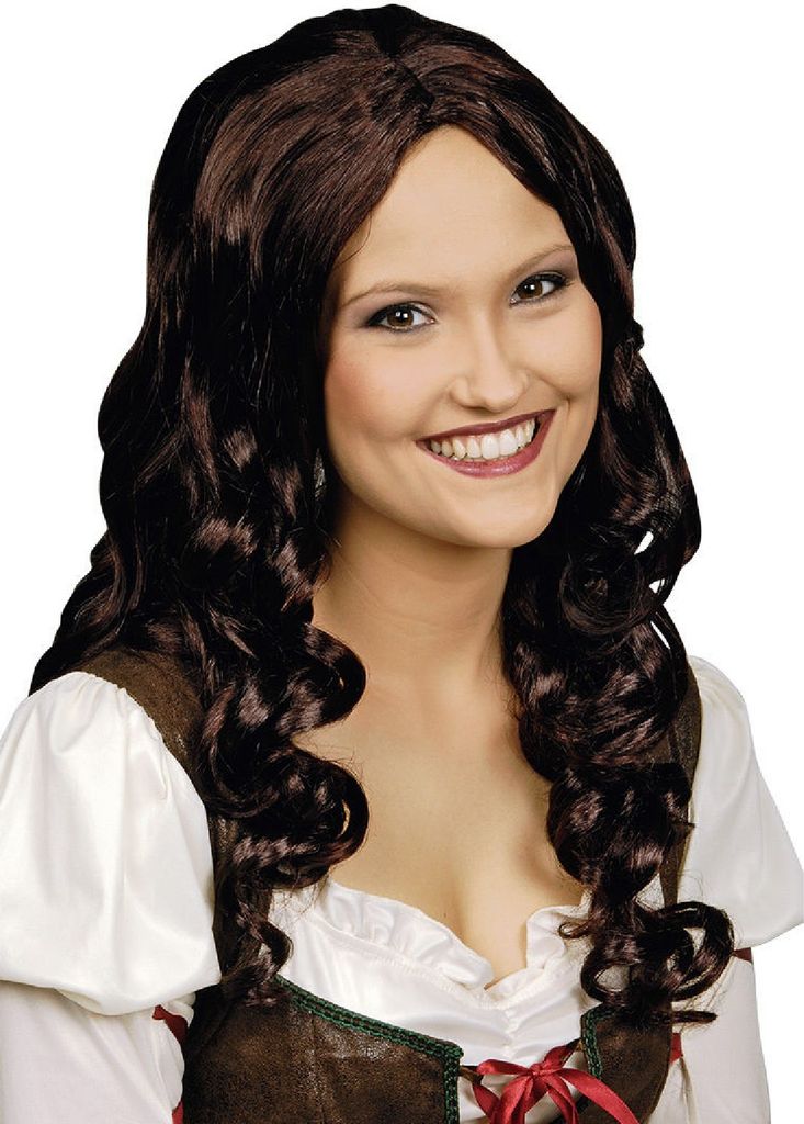 K11277331 schoko-braun Schulmädchenperücke Barockperücke
