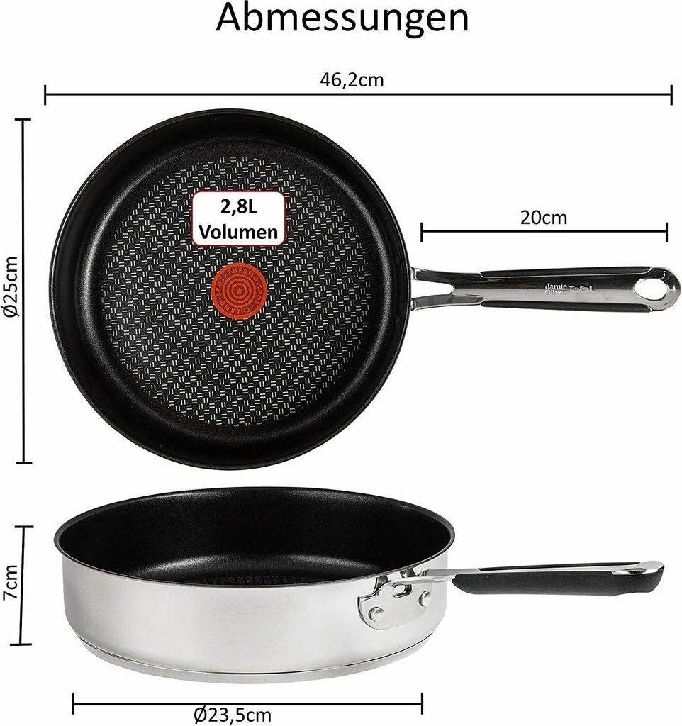 Tefal E76 Jamie Oliver Schmorpfanne 25cm Induktion –  Produktbild 