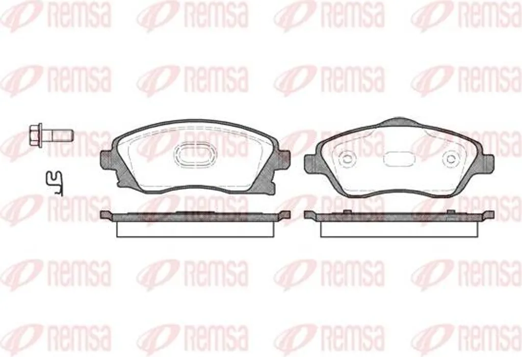 Plaquettes de frein REMSA 0774.12 anti-bruit pour Opel Corsa C et Tigra