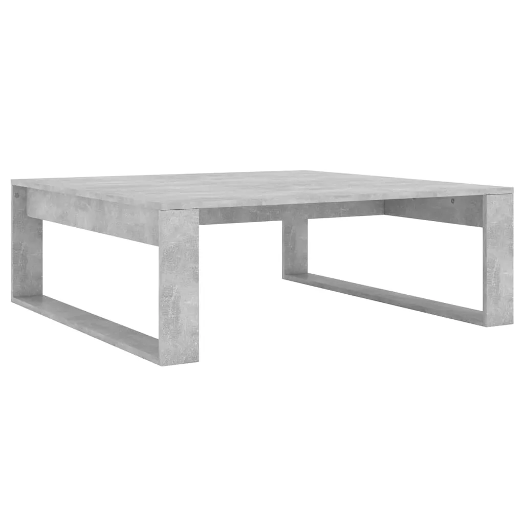 vidaXL Tavolino in cemento grigio 100x100x35 cm materiale a base di legno