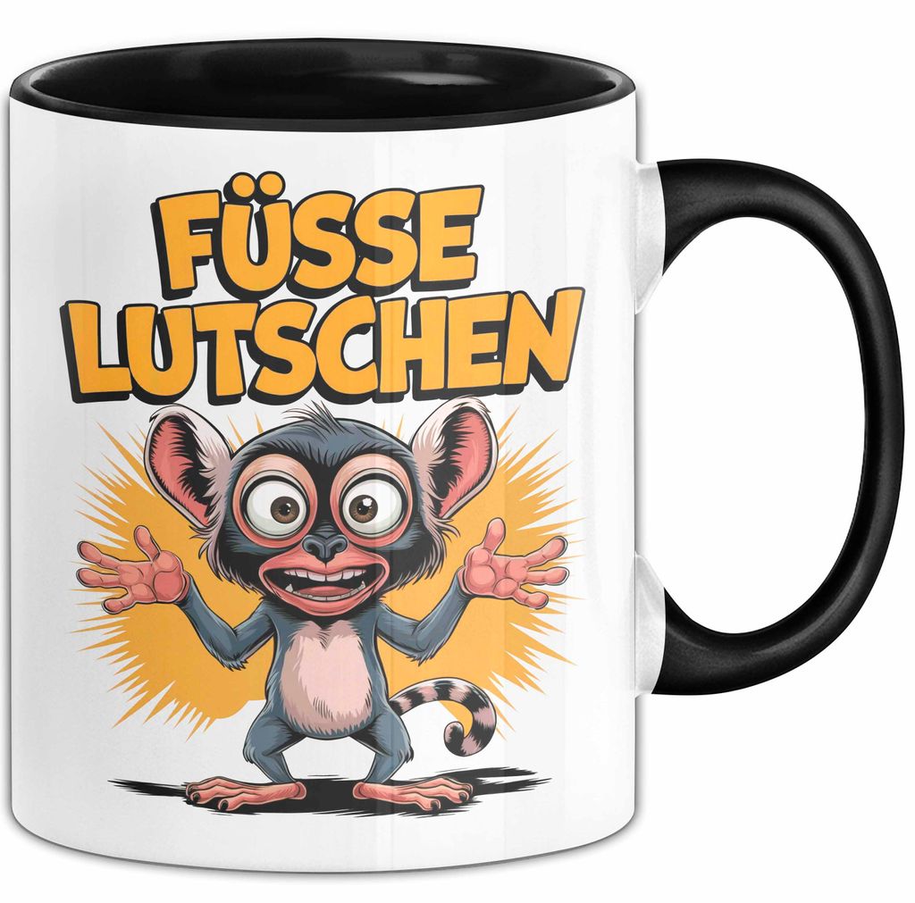 Sarkasmus Sarkastisch Tasse Geschenk Lustige Geschenkidee Spruch Füsse Lutschen (Schwarz)