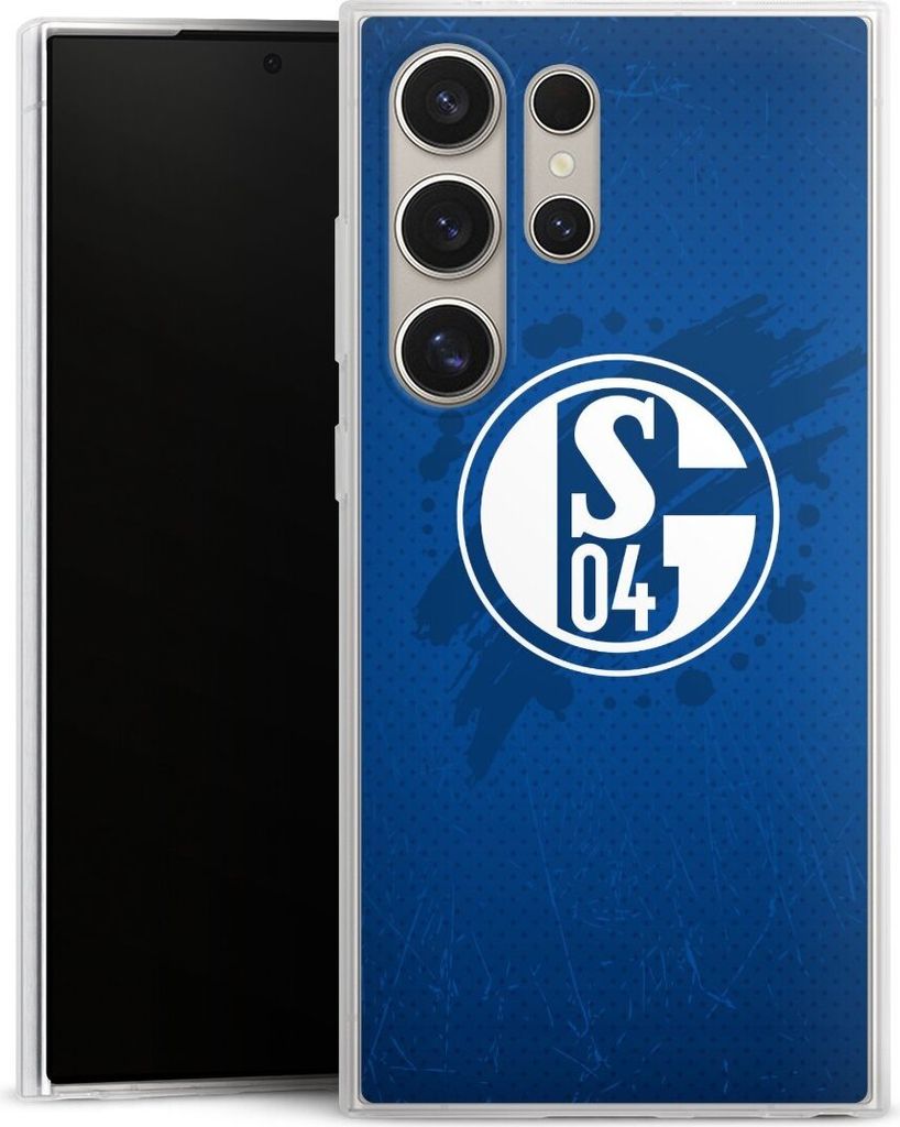 DeinDesign Slim Hülle für Samsung Galaxy S24 Ultra Silikon Case Ultra Dünn Handyhülle Bundesliga FC Schalke 04 Offizielles Lizenzprodukt