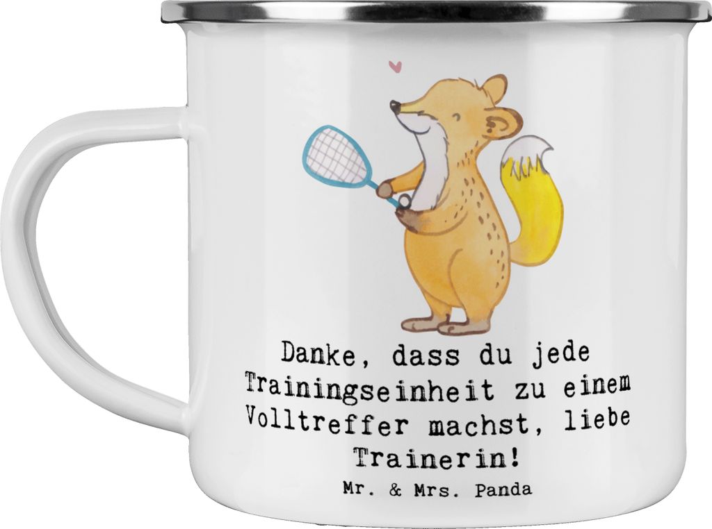 Mr. & Mrs. Panda Teetasse Squash Trainerin Danke - Weiß - Geschenk, Sportsgeist, mentale Ausdauer, Sportart, Danksagung, Haferl, Teebecher, Traini...