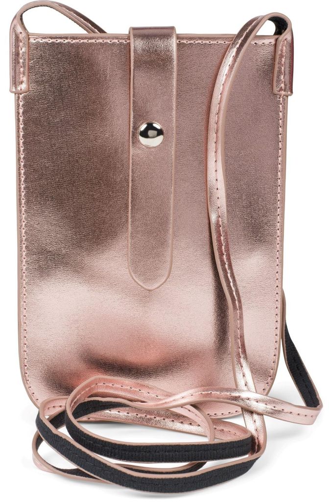 styleBREAKER Damen Handy Umhängetasche in Metallic Optik Produktbild 