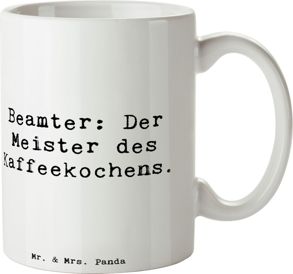 Mr. & Mrs. Panda Kaffeebecher Spruch Beamter Kaffeemeister Produktbild 