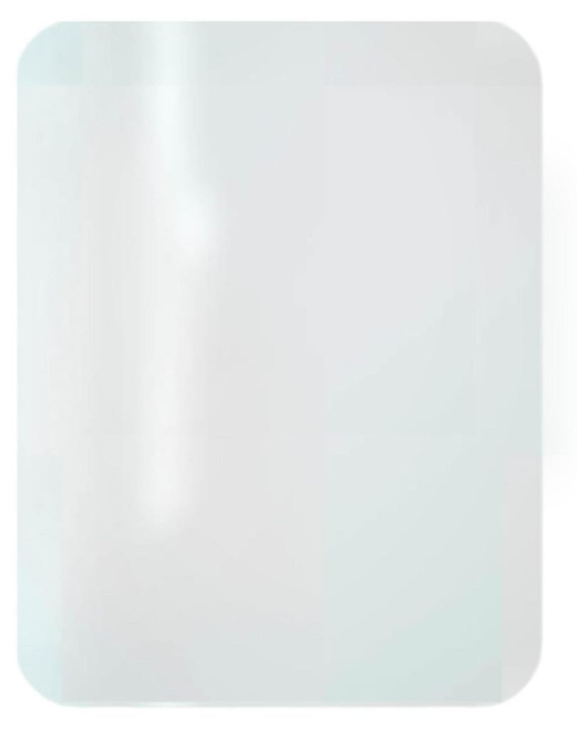 Glaskeramik Kaminscheibe 410x325x4mm (abgerundet) passend für Caminos **